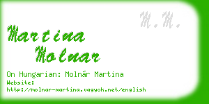 martina molnar business card