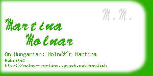 martina molnar business card